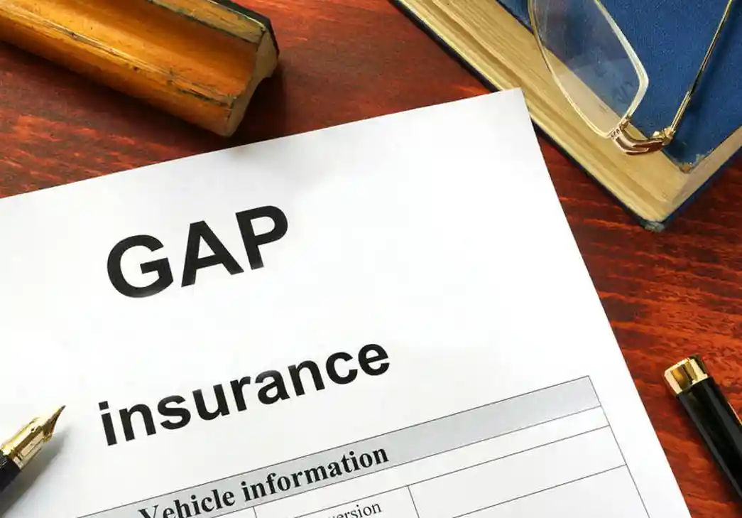 close up of Gap Insurance form